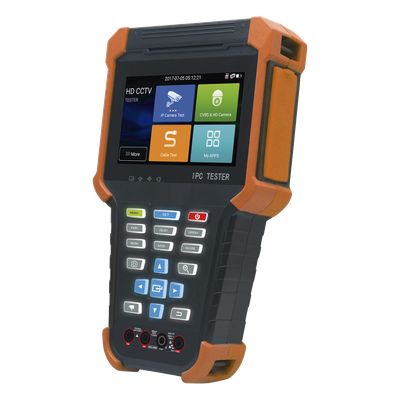 EPMONTVI4KLITE - Tester de Video Profesional / Pantalla Táctil IPS 4" / 4K / H.265/H.264 / PoE 48V / Wi-Fi / Multímetro Digital / TDR RJ45 / Batería 4000 mAh