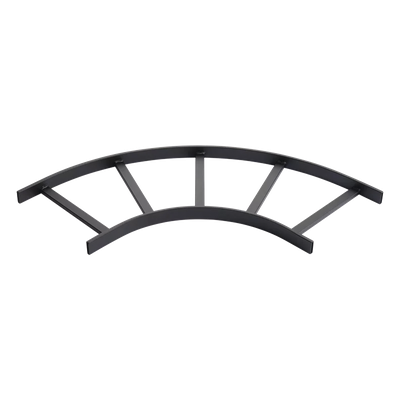 L90HB12BLK - Accesorio de Escalerilla / Curva Horizontal 90° / 12 in de Ancho / Acero Calibre 16 / Acabado Negro RAL 9005