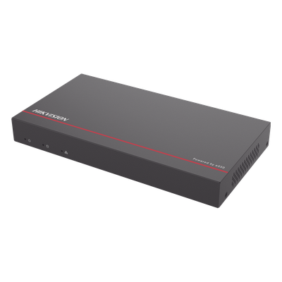 DS-E08NI-Q1/8P/1T - NVR IP / 4 Megapixel / 8 Canales / 8 Puertos PoE+ / eSSD 1 TB / AcuSense / Sin Ventilador