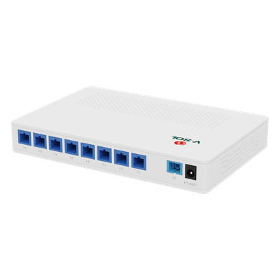 V1808PU - Splitter Activo 1x8 para Alimentación de 8 Dispositivos POF, puertos SC/UPC