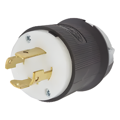 HUB-HBL-2721 - Clavija Industrial con Bloqueo de Media Vuelta / 30 A / 250 V CA / 3 Polos 4 Hilos / NEMA L15-30P / 2.75 x 2.33 in (7.0 x 5.9 cm)