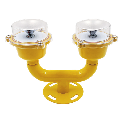 GS-LI-D - Lámpara de Obstrucción Aeronáutica / Doble LED Rojo / IP65 / 4 Modos de Operación / Bajo Consumo ≤3W / FAA L-810 / -40℃~70℃