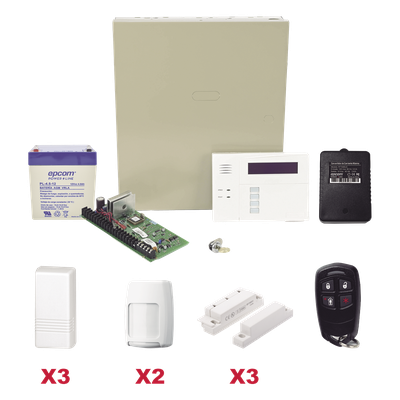 VISTA48LAPLUS/6160RF - Kit de Alarma Inalámbrico / 40 Zonas Inalámbricas / 8 Zonas Cableadas / 3 Contactos Magnéticos / 2 Detectores PIR / Control Remoto / Total Connect