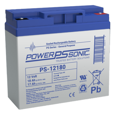 PS-12180-M5 - Batería de Respaldo AGM/VRLA / 12V / 18Ah / Terminales M5 / Vida Útil 5 Años / Libre de Mantenimiento