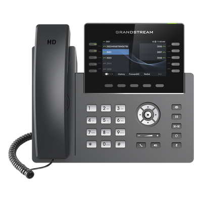 GRP-2615 - Teléfono IP / 10 Líneas SIP / 5 Cuentas / Pantalla 4.3" / Wi-Fi 5 Dual Band / Bluetooth / PoE Gigabit / 40 Teclas BLF
