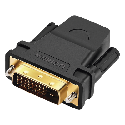 20124 - Ugreen 20124 cambiador de género para cable HDMI DVI Negro, Oro