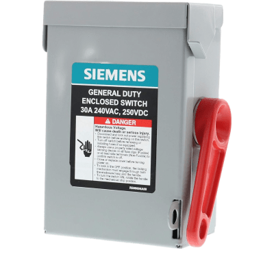 GNF321RA - Interruptor de Seguridad / 240Vca / 3 Polos / 30A / NEMA 3R / Sin Portafusibles / 0.91 kg / 2 pies