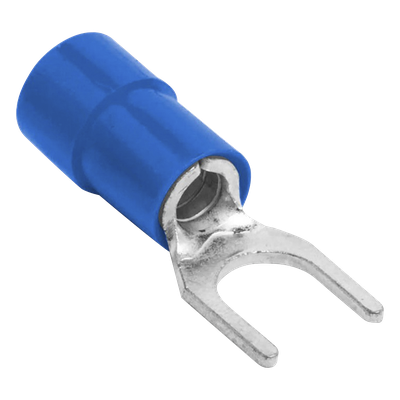 RB1157 - Terminal Horquilla Aislada / 18-14 AWG / Cobre Electrolítico / Paquete 25 Piezas / Azul
