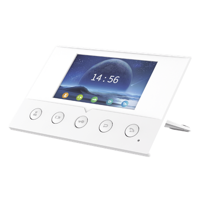 I51W - Monitor IP/SIP / Pantalla Capacitiva 4.3" / Wi-Fi 2.4 GHz / Audio HD Bidireccional / PoE / 8 Entradas de Alarma / RS485 / H.264 1080p