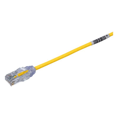 UTP28SP20YL - Cable de Parcheo UTP Cat6 / 28AWG Diámetro Reducido / 6.1 m (20 pies) / Amarillo / CM/LSZH / PoE++