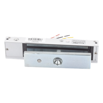 MAG350NLED - Chapa Magnética Electromagnética / 350 lbs (158.8 kg) / LED Estado / 12/24 VCC / Sensor NO/COM / Interior