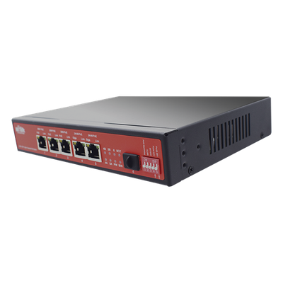 WI-PS306GF-UPS-15A-V2 - Controlador Solar con Switch PoE Industrial / 1 Puerto 802.3bt 90W / 2 Puertos 802.3af/at 30W / 2 Puertos PoE Pasivo 24/48 Vcc 24W / Puerto SFP / 15A / Entrada 45 Vcc