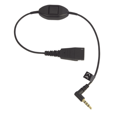 MOBILE-QD-35MM-S - Cable QD a 3.5 mm / Push-to-Talk Integrado / Control de Llamadas / Compatible Smartphones