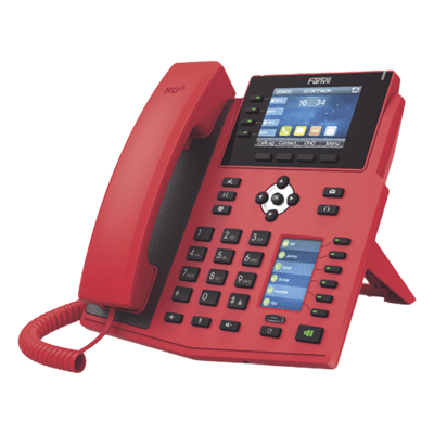 X5U-R - Teléfono IP Empresarial con Estándares Europeos, 16 lineas SIP con pantalla LCD de 3.5" a color, 6 teclas DSS/BLF, puertos Gigabit, IPv6, Opus y conferencia de 3 vías, PoE/DC (incluye fuente).