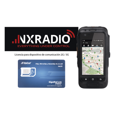 TE580PLUS-KIT-SIMTEL - Kit Radio LTE / IP67 Sumergible / Pantalla 3.1' Gorilla Glass / Audio 2W / Batería 3600 mAh / 2G 3G 4G WiFi Bluetooth