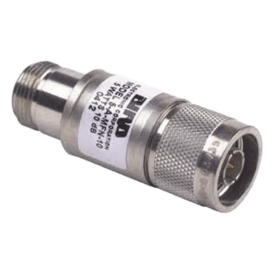 5AMFN-10 - Atenuador en Línea de 10 dB, 5 W. Máximo, CD-4 GHz, Conectores N Macho-Hembra.