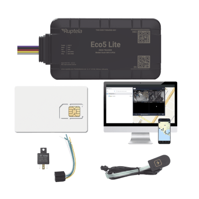 Ruptela Rastreador Vehicular y Monitoreo de Flota / BLE 5.0 y GNSS / LTE CAT1 y LTE-M