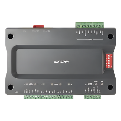 DS-K2210 - Controlador de Acceso para Elevadores / 128 Pisos / TCP-IP / 20,000 Tarjetas / 2 Lectores Wiegand o RS-485 / 5 Salidas de Relé