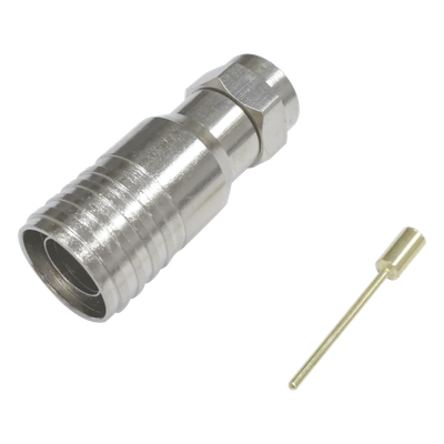 TT11-F03 - Conector F Macho / Plegable / 75 Ohm / Para Cable RG-11 / Rango -20°C a 80°C / Cuerpo Bronce-Niquelado