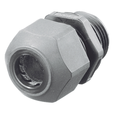 HUB-SEC-50GA - Conector de Cable / Estilo Europeo / Conductores 0.17" a 0.45" / Conduit 1/2" / Nylon Ignífugo UL / Color Gris