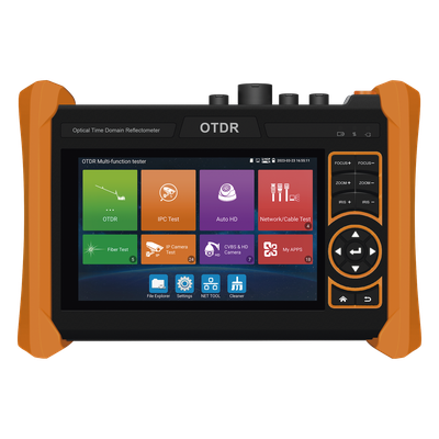 TPTURBO4KOTDR - Tester Multifunción OTDR / Alcance 150 km (492.1 ft) / Pantalla Táctil 5.4" / Soporte 4K/8K / PoE Integrado / Wi-Fi 2.4 GHz / HDMI/VGA