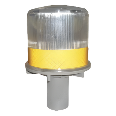 LDSOLAR - Luz solar de advertencia / LED ámbar / Panel 0.3W / Respaldo 120h / 0.59 lb