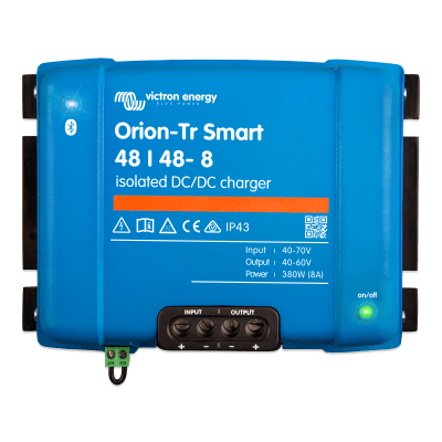 ORTR48/48/8A - Cargador CC/CC Aislado Orion-Tr Smart / 48V a 48V, 8A / Baterías de Plomo y Litio/ IP43
