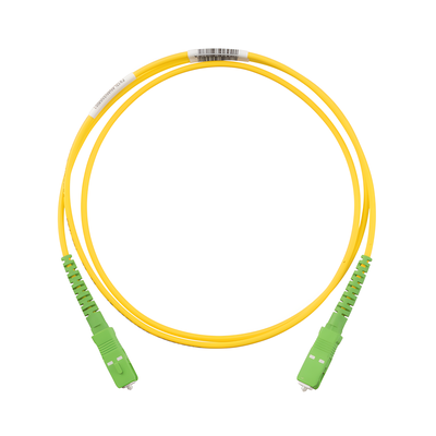 F913RANANSNM005 - Jumper de Fibra Óptica / Monomodo OS2 9/125 / SC/APC-SC/APC Simplex / OFNR Riser / 5 m (16.40 pies) / Amarillo