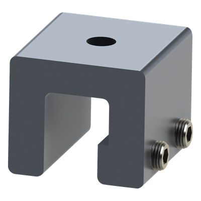 EPLTRG27 - Abrazadera para lámina engargolada / Aluminio anodizado / KR18 y KR24 / Instalación vertical / Resistente a corrosión