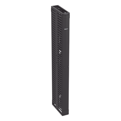 PR2VD06 - Organizador Vertical de Cables / Alta Densidad 45 RU / Doble Frontal y Posterior / 6 in (152 mm) Ancho / Acero y ABS / Push-to-Close