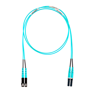 FZ2ERLNSNSNM005 - Jumper de Fibra Óptica / Multimodo OM4 50/125 / LC-SC Duplex / OFNR Riser / Aqua / 5 m (16.40 pies)