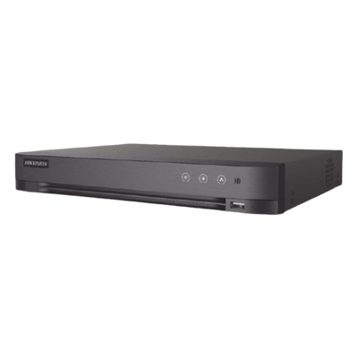 IDS-7204HUHI-M1/XT - DVR Pentahíbrido / 8 Canales Totales / 4 TURBOHD + 4 IP / 8 Megapixel (4K) / Reconocimiento Facial / AcuSense / H.265+ / 1 Bahía HDD 10 TB / Audio Bidireccional Coaxitron / Salida Full HD