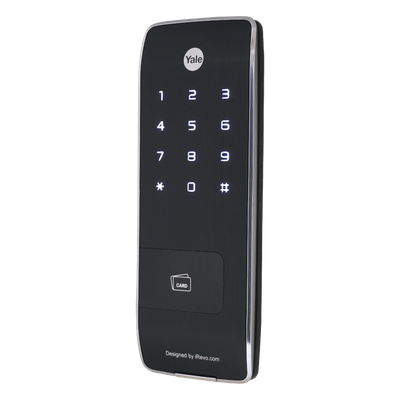 89410E - Cerrojo Electrónico de Sobreponer / Perfil Ultra Delgado 11 mm / 40 Usuarios RFID / PIN 4-8 Dígitos / Cierre Automático / Alarma Multifuncional / 4 Pilas AA / Puerto Emergencia 9V