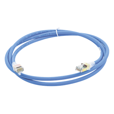 ZM6A-05-06B - Patch Cord Cat6A UTP / CM / 1.52 m (5 ft) / Doble Aislamiento / 7.37 mm OD / Azul