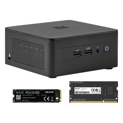 NUCASI713I8G256G - Mini PC Kit / Intel Core i7-1360P / 8 GB RAM / 256 GB SSD / HDMI Múltiples Pantallas / Formato Compacto