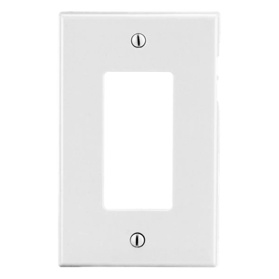 HUB-P26W - Tapa para Contacto Rectangular / Decorador / Policarbonato Termoplástico / 4.63 x 2.88 x 0.25 in / Vertical / Blanco