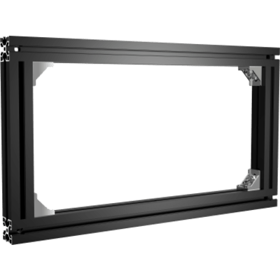 DP-D40XXCB22-1X1-Q03-NW-Q03-HC - Soporte Modular 1x1 / Compatible con DS-D40W-2F / Negro / Pintura Electroestática / Instalación Rápida / Ligero y Delgado