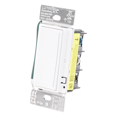 RRSTPRONSW - Atenuador de Pared Táctil / Control LED+ Pro / 250 W LED / 500 W Incandescente / Barra de Luz LED / RadioRA 3