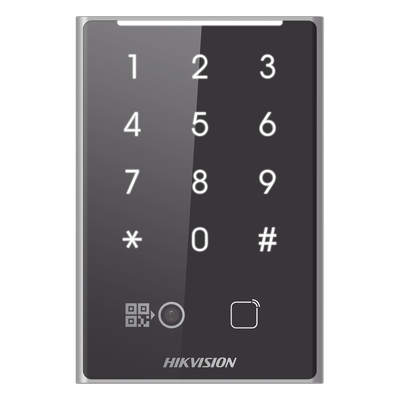 DS-K1109EKB-QR - Lector de Acceso Multitecnología / Tarjetas PROX EM 125 kHz / Códigos QR / Teclado de Contraseña / RS485 y WIEGAND / IP65