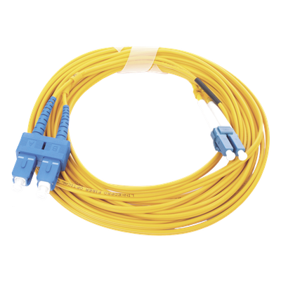 LP-FO-D-LCU-SCU-05 - Jumper de Fibra Óptica / Monomodo 9/125 / LC/UPC-SC/UPC / Dúplex / PVC 2.0 mm / 5 m (16.40 pies)