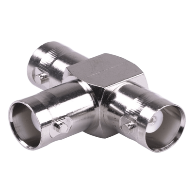 RFB-1131 - Adaptador RF / Triple BNC Hembra en T / 50 Ohm / Cuerpo Niquelado / Contacto Plateado / Aislante Teflón