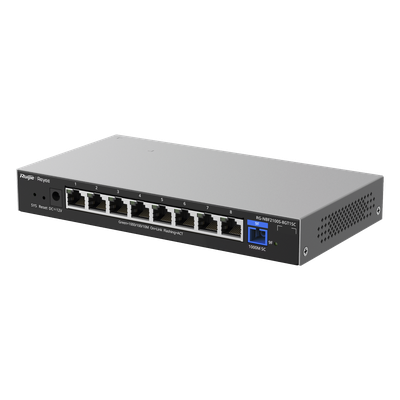 RG-NBF2100S-8GT1SC - ONU/Switch Híbrido / 1 Puerto PON 1G SC/UPC / 8 Puertos Ethernet 1G / 18 Gbps / 100 Clientes / 7.95 x 4.25 x 1.10 in