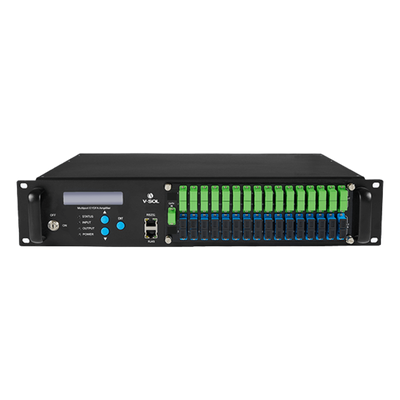 V8816W-32P-22 - Amplificador Óptico EYDFA / 32 Puertos / 1550 nm / Salida 22 dBm / GPON EPON XGS-PON / Gestión SNMP y Web