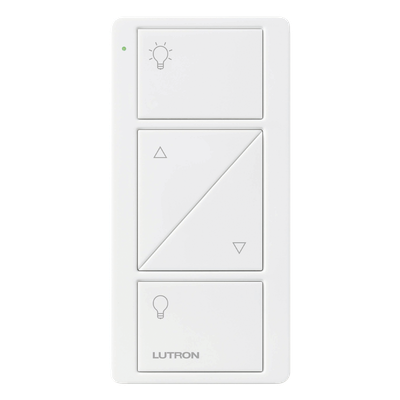 PJ22BRLGWHL01 - Control Inalámbrico de Iluminación / 4 Botones / RF 431-437 MHz / Alcance 18 m (59 ft) / Batería 10 Años / Blanco Brillante