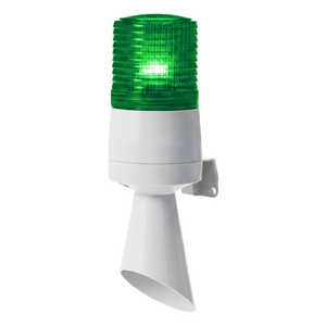 S60ADL-24-G - Baliza LED con Zumbador / 60 mm / 95 dB / IP54 / 24 VCD / Fijo e Intermitente / -30°C a +50°C