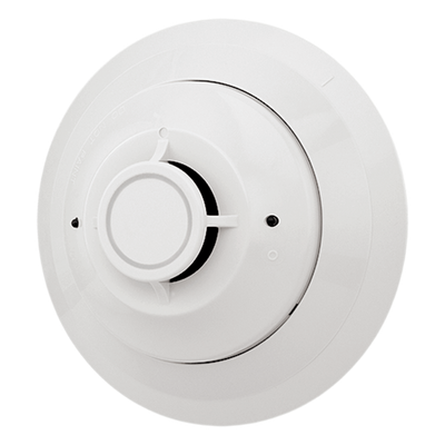 IDPHEATHT - Detector Térmico Direccionable / Temperatura Variable Alta 57 °C a 88 °C (135 °F a 190 °F) / SLC Dos Hilos / LED 360° / Direccionamiento por Interruptores