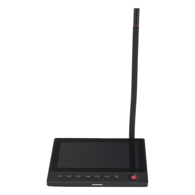 DS-QAZ1MP7G1 - Micrófono IP de Red / Pantalla Táctil 7" / 6 Teclas Programables / PoE 12 VCD / RJ45 10/100 Mbps