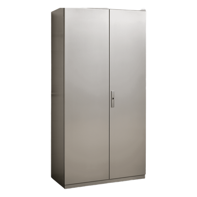 PST10022040INOXT - Gabinete de Acero Inoxidable / IP55 / IK10 / 1000 x 2200 x 400 mm (39.4 x 86.6 x 15.7 in) / Capacidad 110 kg / Platina Galvanizada