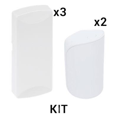 KIT-RF-SFIRE-1 - KIT Básico Sensores Inalámbricos - Incluye 3 Contactos Magnéticos y 2 PIR - Compatibles con Honeywell y PRO4GEN2