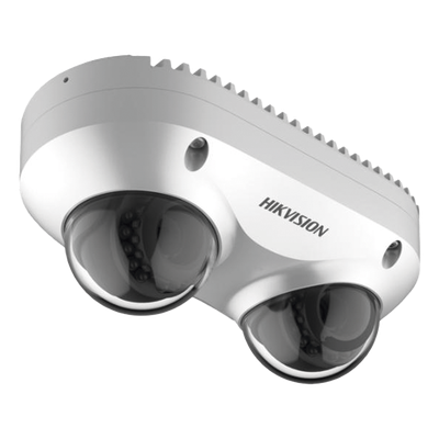 DS-2CD6D42G0-IS - Cámara Panorámica Dual / 4 MP por Lente / 2.8 mm Fijo / IP67 / IK10 / PoE / WDR 120 dB / 10 m (32.8 ft) IR / Audio y Alarma I/O / MicroSD 256 GB